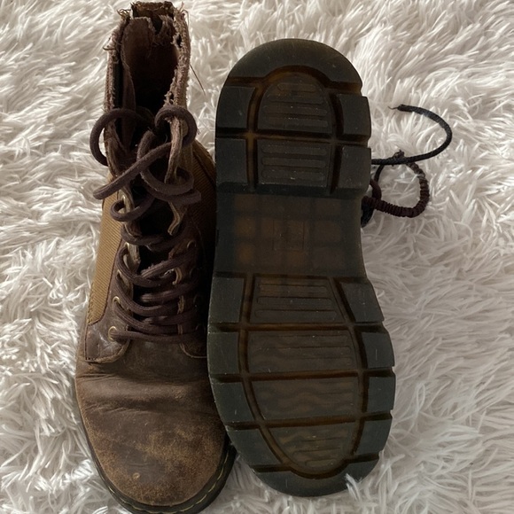 Dr Marten canvas and leather lace up boots - Picture 12 of 13